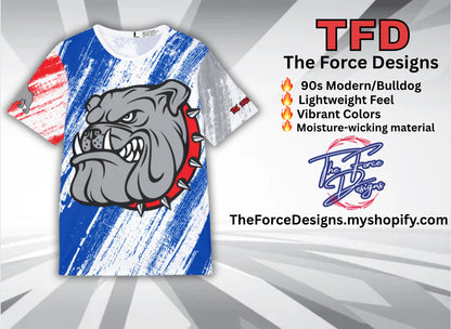 90s modern Vibrant Men's Sports Jersey - Bulldog Design by
