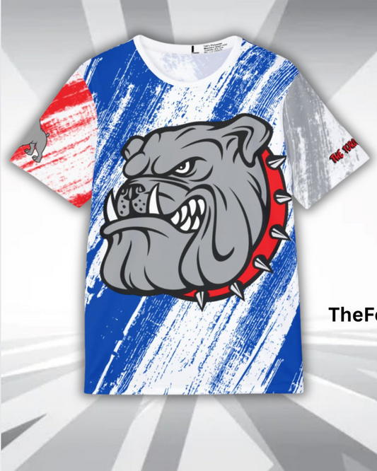 90s modern Vibrant Men's Sports Jersey - Bulldog Design by
