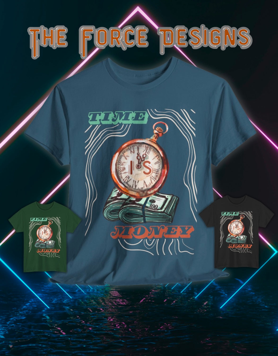 Time is Money Graphic Tee - Unisex Heavy Cotton Shirt