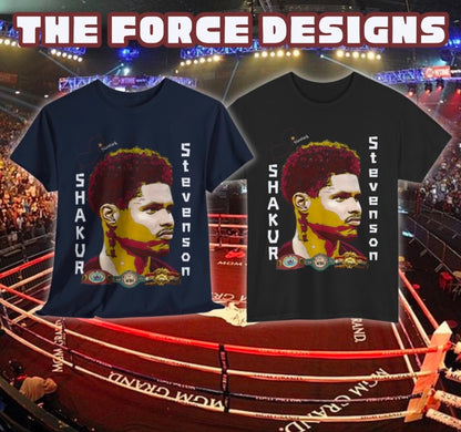 Shakur Stevenson, The Force Designs, boxing shirt, boxing champion, undefeated, Newark, fighter,Unisex Heavy Cotton Tee