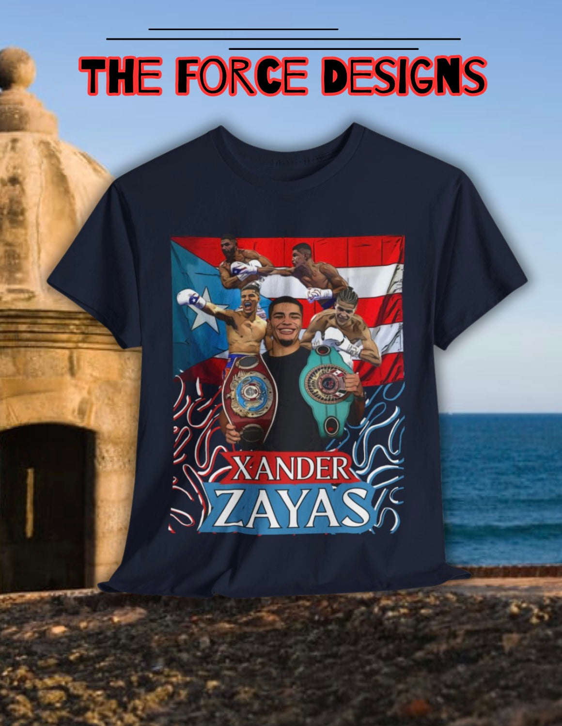 Unisex Heavy Cotton Tee - Alexander Zayas Champion Graphic Shirt