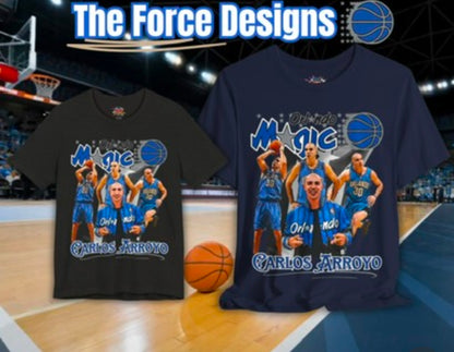 Carlos Arroyo, The Force Designs, Boricua, NBA champion, basketball, Orlando magic, Puerto Rico, Florida, Unisex Jersey Short Sleeve Tee