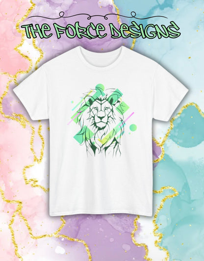 Vibrant Lion Graphic Unisex Heavy Cotton Tee - Cool Casual Wear