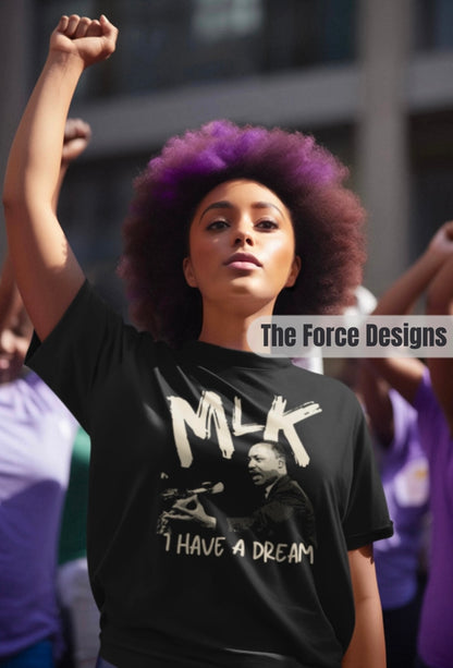 MLK, The Force Designs, Martin Luther King JR, civil rights, equality, vintage, I have a dream,Unisex Jersey Short Sleeve Tee