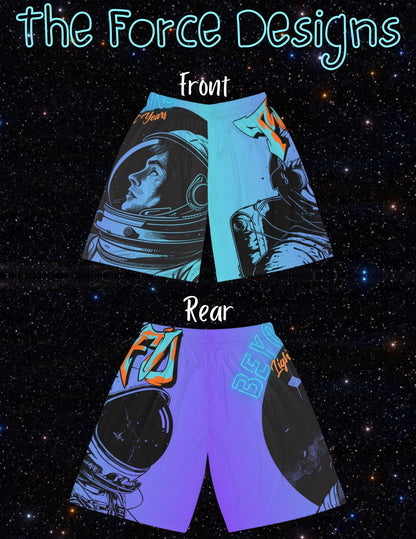 Astronaut Graphic Basketball Shorts — 'Beyond Lightyears' AOP