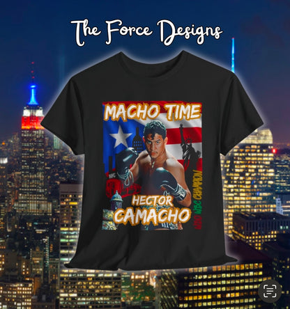 Macho Camacho, The Force Designs, boxing, champion, Boricua,fighter,Unisex Jersey Short Sleeve Tee