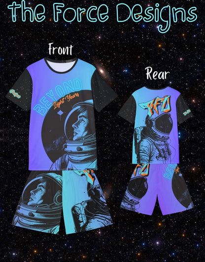 Astronaut Graphic Basketball Shorts — 'Beyond Lightyears' AOP