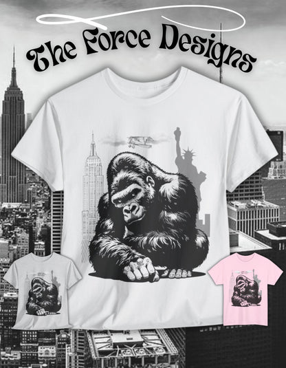 Urban Jungle Unisex Heavy Cotton Tee - Graphic Gorilla Design