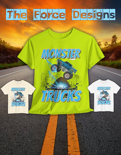 Monster Trucks Unisex Heavy Cotton Tee - Bold Graphic Tee for Truck Enthusiasts
