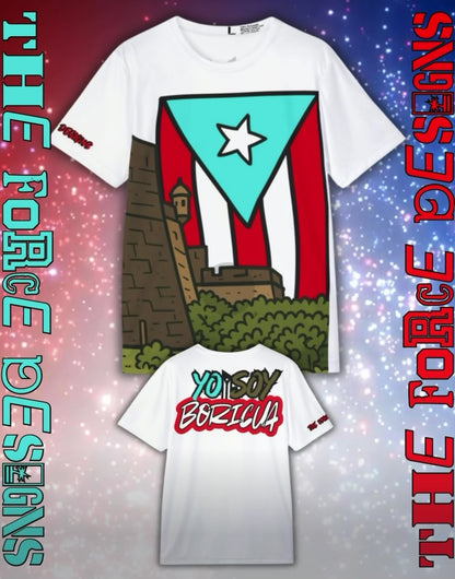 Aaaa-Puerto Rico Flag Castle Men's Sports Jersey — All-Over Print
