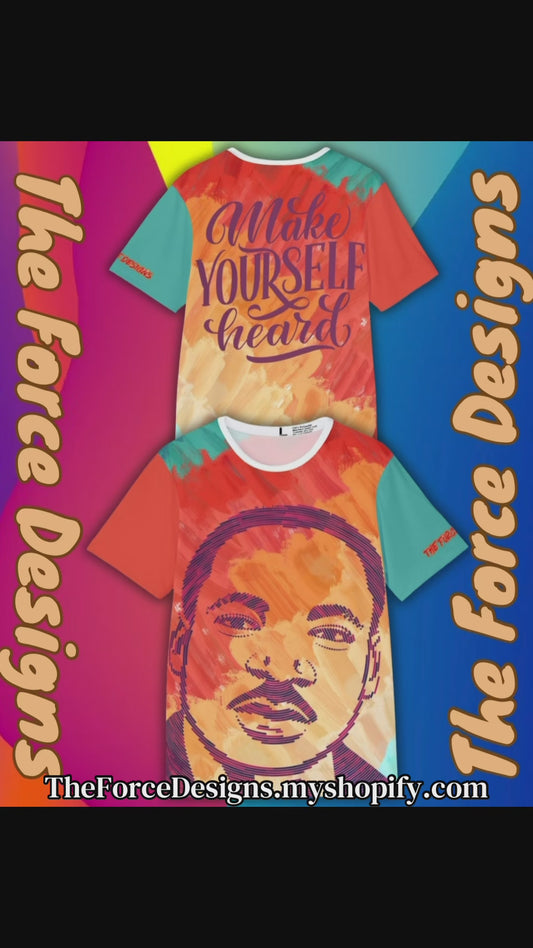 MLK,Sports Jersey — Vibrant Abstract Portrait All-Over Print