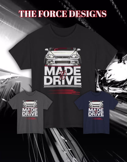 Made to Drive Unisex Heavy Cotton Tee | Perfect for Car Enthusiasts & Racing Fans