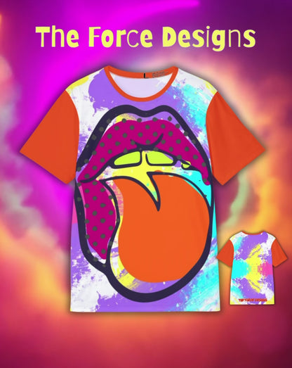 Pop Art Tongue Sports Jersey — Vibrant All-Over-Print Men’s Athletic Tee
