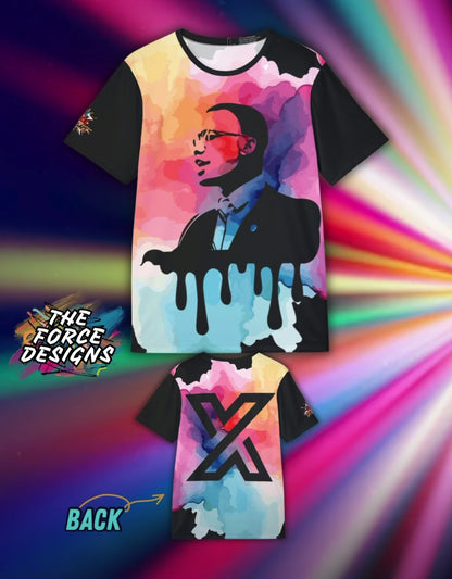 X Colorful Drip Portrait Sports Jersey