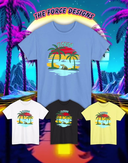Florida Paradise Unisex Heavy Cotton Tee - Summer Vibes T-Shirt