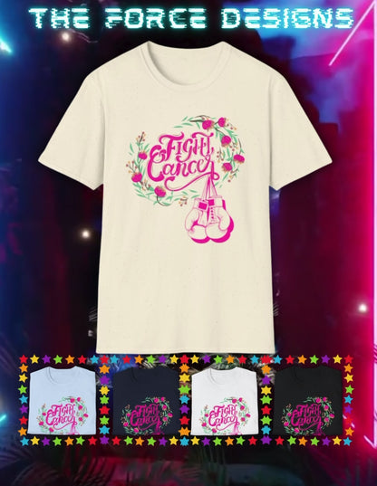 Aaaaaaa Fight Cancer T-Shirt — Breast Cancer Awareness Floral Tee