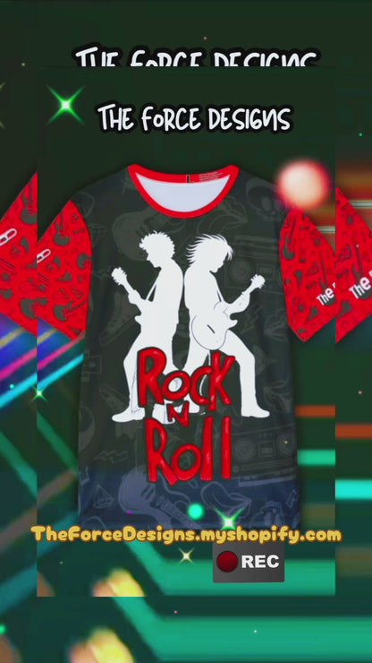 Rock 'N' Roll Men's Jersey — Guitar Silhouette Music Tee