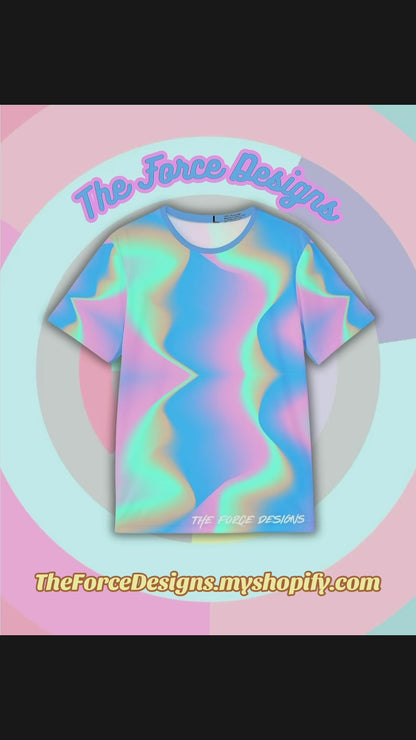 Iridescent Haze Men's Sports Jersey — Pastel Holographic All-Over Print