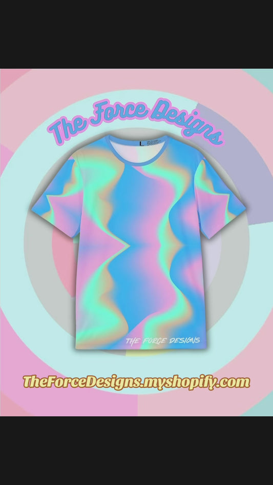 Iridescent Haze Men's Sports Jersey — Pastel Holographic All-Over Print