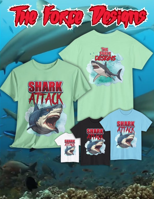 Shark Attack Graphic Tee | Ocean Lover Shirt, Summer Style, Marine Life Gift, Adventure Top, Beachwear