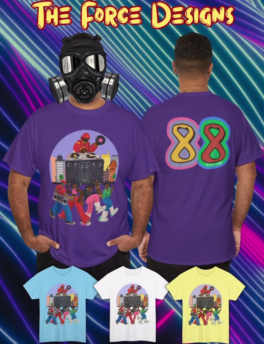 Block Party 88: Retro Hip-Hop Vibes, Music Lover Gift, Unisex Tee, Comfortable Cotton Shirt, Cool Graphic Tee, Casual Fashion