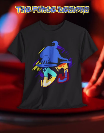 DJ, Vibrant DJ Unisex Heavy Cotton Tee | Music Lover Shirt, Party Wear, Festival Outfit, Gift for DJs, Graphic Tee