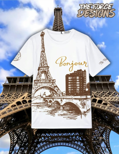 Paris Bonjour Sports Jersey — Men's Skyline Graphic Tee