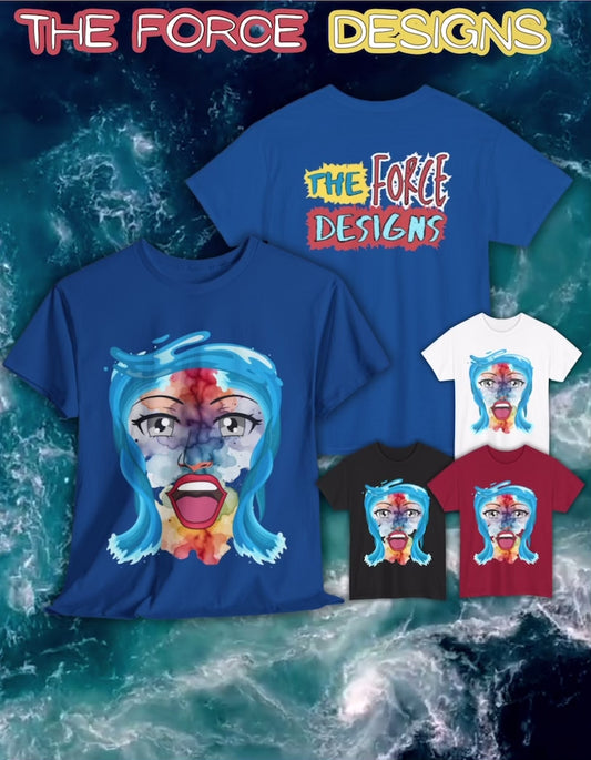 Abstract Wave, Unisex Heavy Cotton Tee | Unique Graphic Tee, Artist Shirt, Creative Gift, Trendy Fashion, Casual Wear