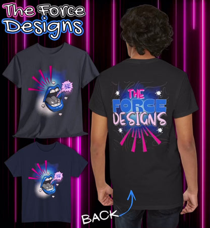 Expressive Graphic Tee - Bold Mouth Design for Trendsetters