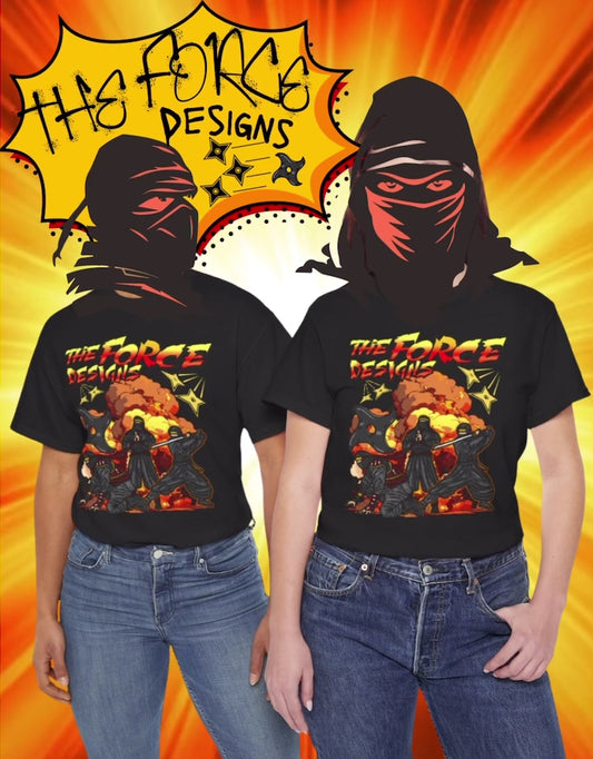 TFD Ninja Graphic Tee - Unisex Heavy Cotton T-Shirt, Sci-Fi Fan Merch, Battle Inspired Apparel, Unique Gift for Gamers & Collectors