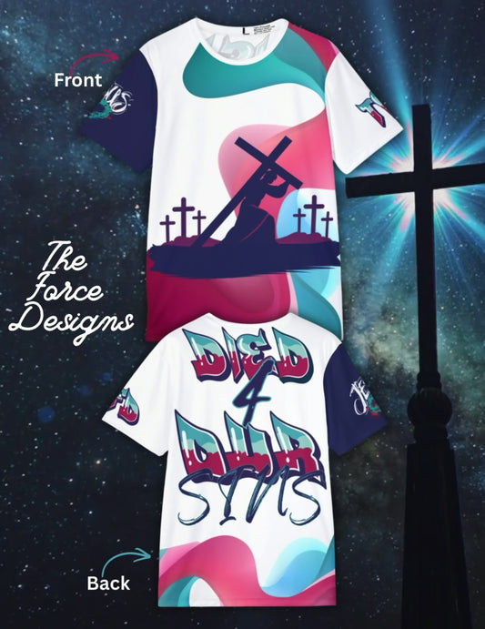 AA1,Died 4 Our Sins Graphic Jersey — "Died 4 Your Sins" All-Over Print