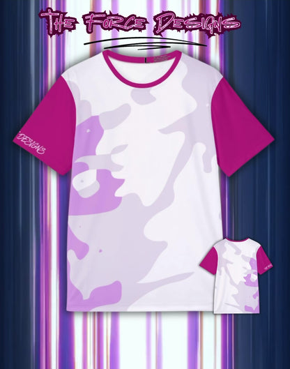 Pink Camo Men's Sports Jersey — All-Over Print Athletic Tee